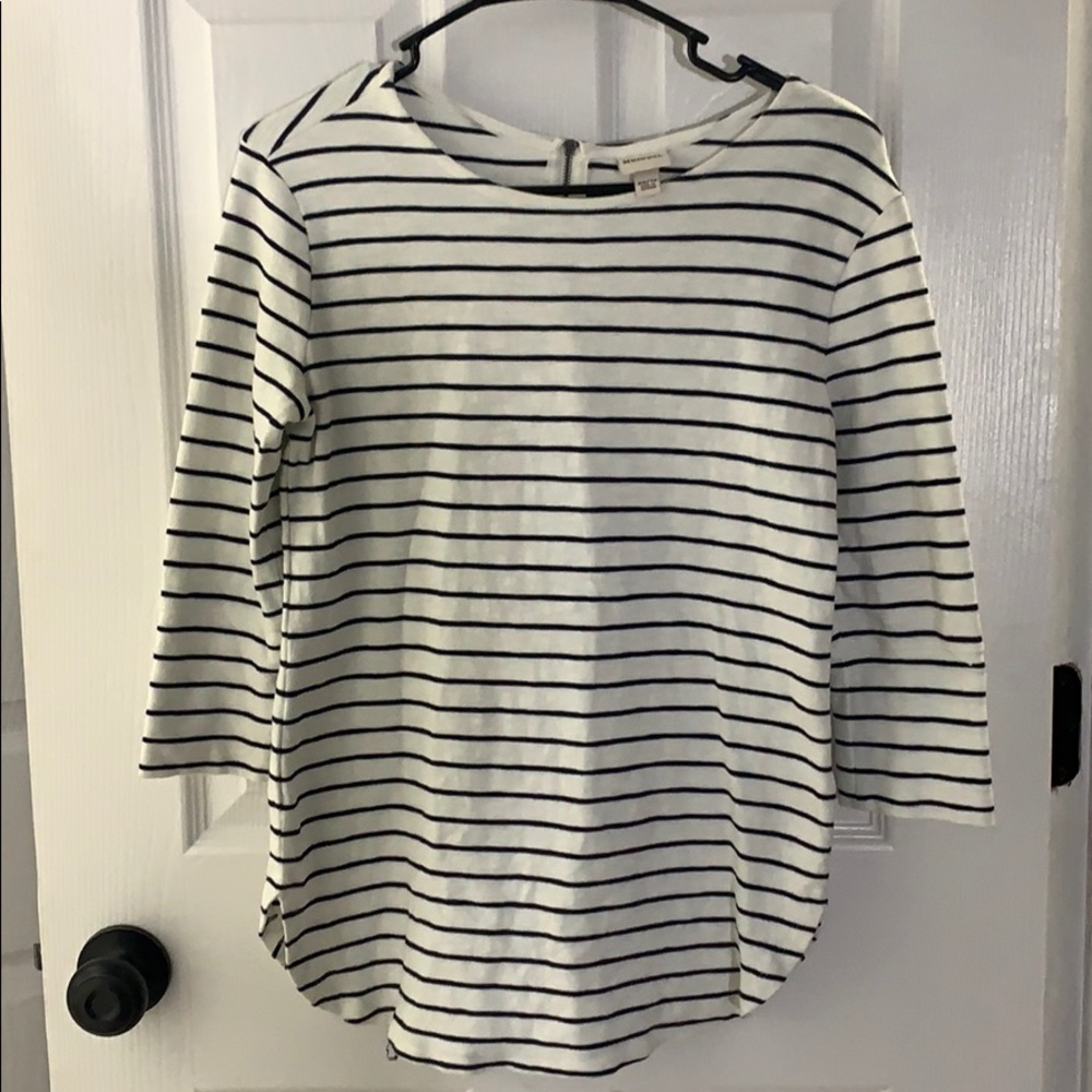 Merona 3/4 Length Striped Top